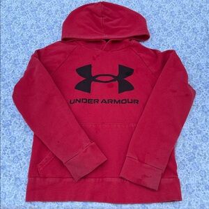 Under Armour hoody. Size YMD. Red